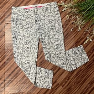 Dalia Collection Patterned Skinny Cropped Pants, 6